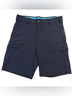 Birdie Bound Navy Golf Shorts Sz 30 Performance Stretch Flat Front 8” Inseam